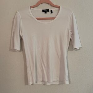 Theory Elegant Cream Short Sleeve Tee